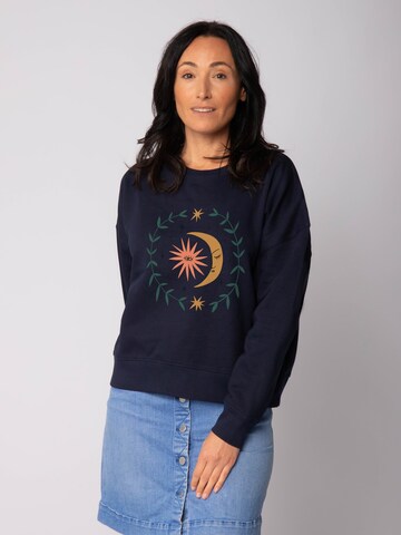 Sweat-shirt 'Love and flex ' Watapparel en bleu : devant