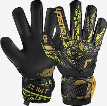 REUSCH Athletic Gloves 'Attrakt Infinity Finger Support' in Yellow: front