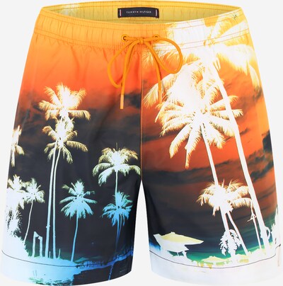 Tommy Hilfiger Underwear Kratke kopalne hlače | nočno modra / svetlo modra / oranžna / bela barva, Prikaz izdelka