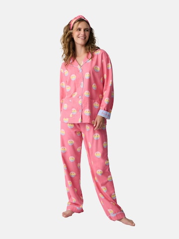 PJ Salvage Schlafanzug 'Flannels' in Pink: Vorderseite