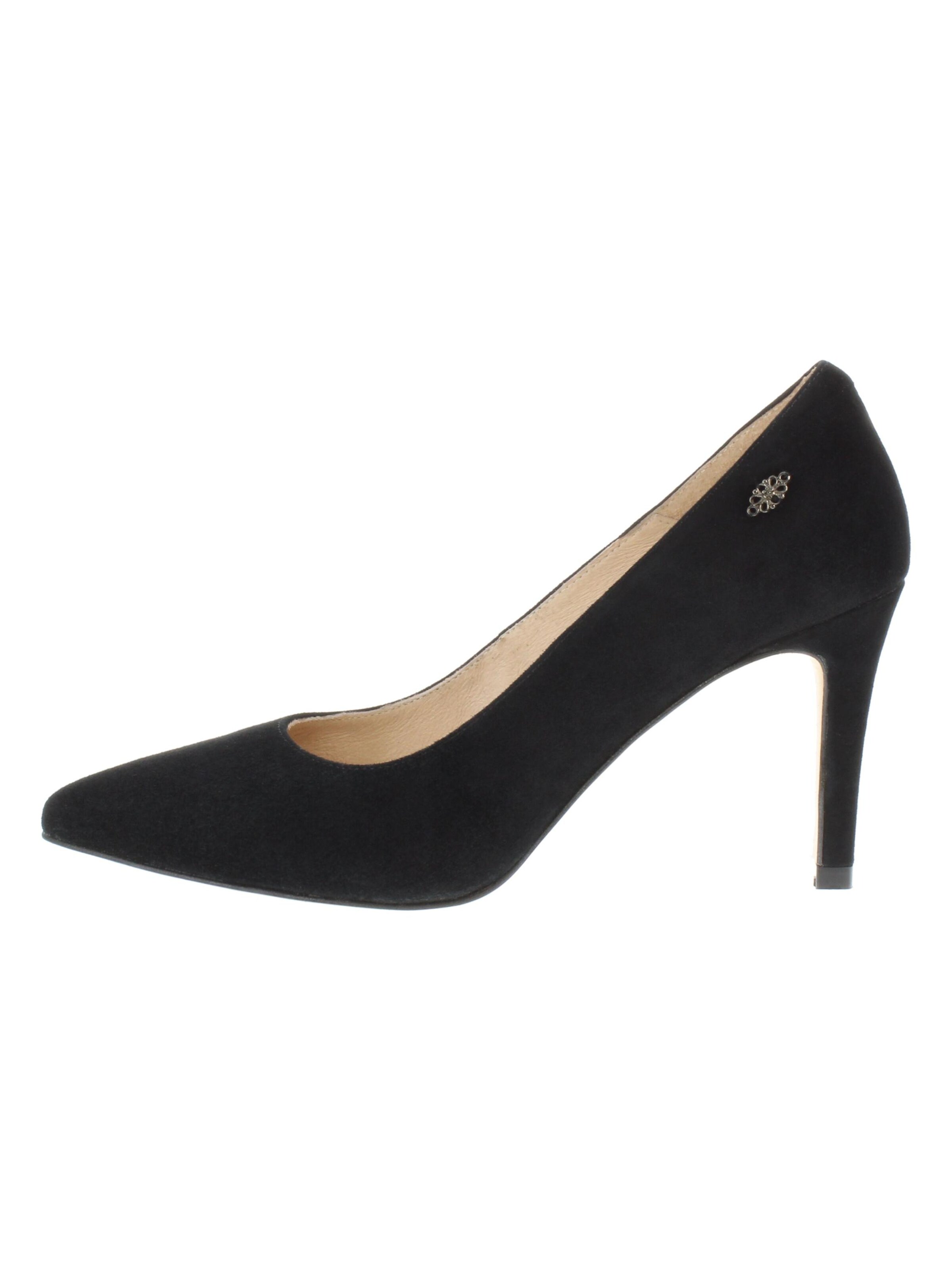 XAVER LUIS Schuhmanufaktur Pumps 'JULES - Stiletto Pumps in Samtziegenleder' in Black: front