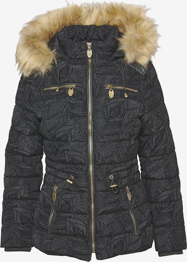 KOROSHI Winterjas in de kleur Grijs / Zwart, Productweergave