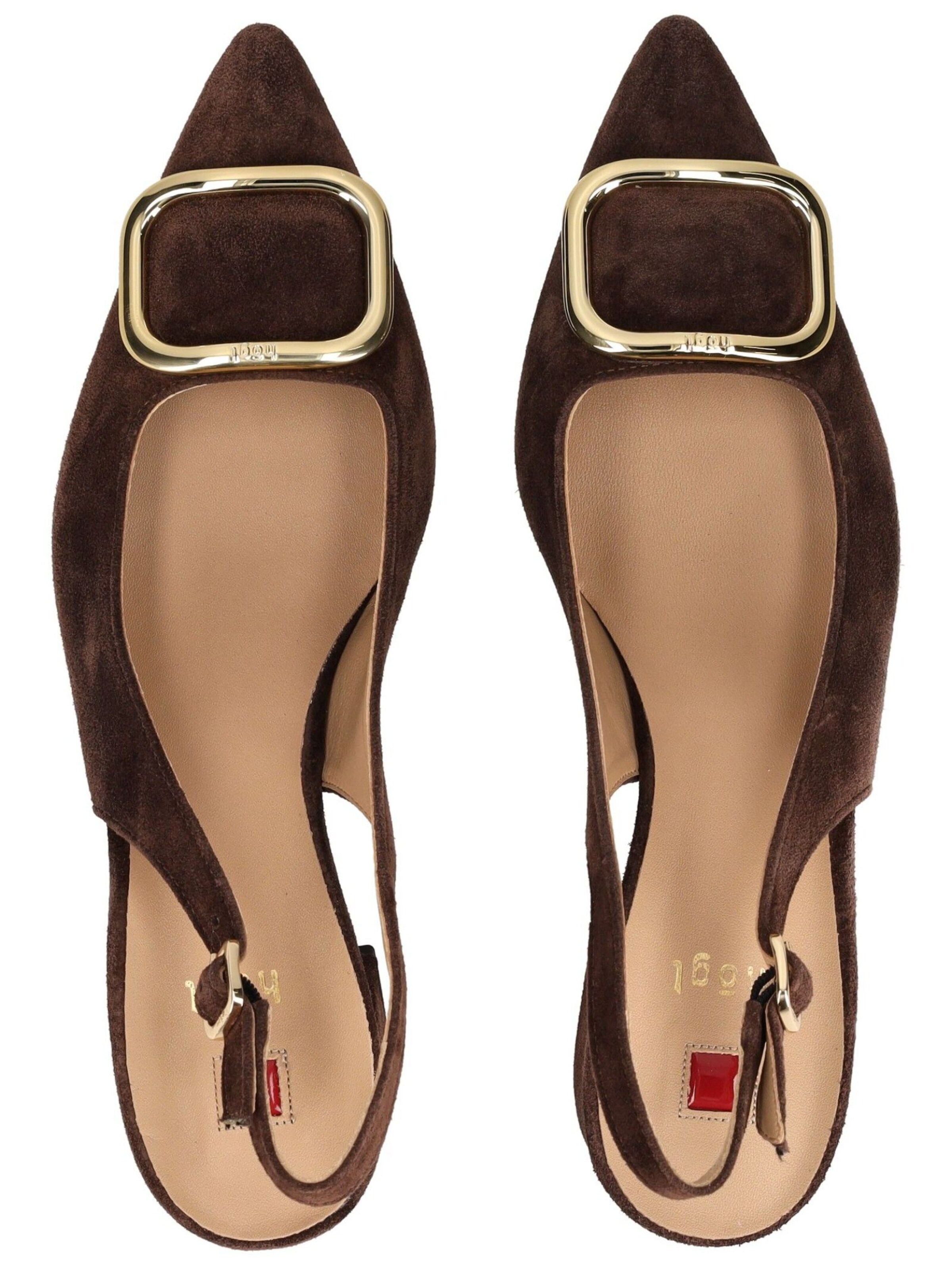 Décolleté sling di Högl in marrone