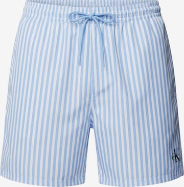 Shorts de bain 'CALVIN KLEIN MEDIUM DRAWSTRING Costumi da bagno' Calvin Klein en bleu : devant