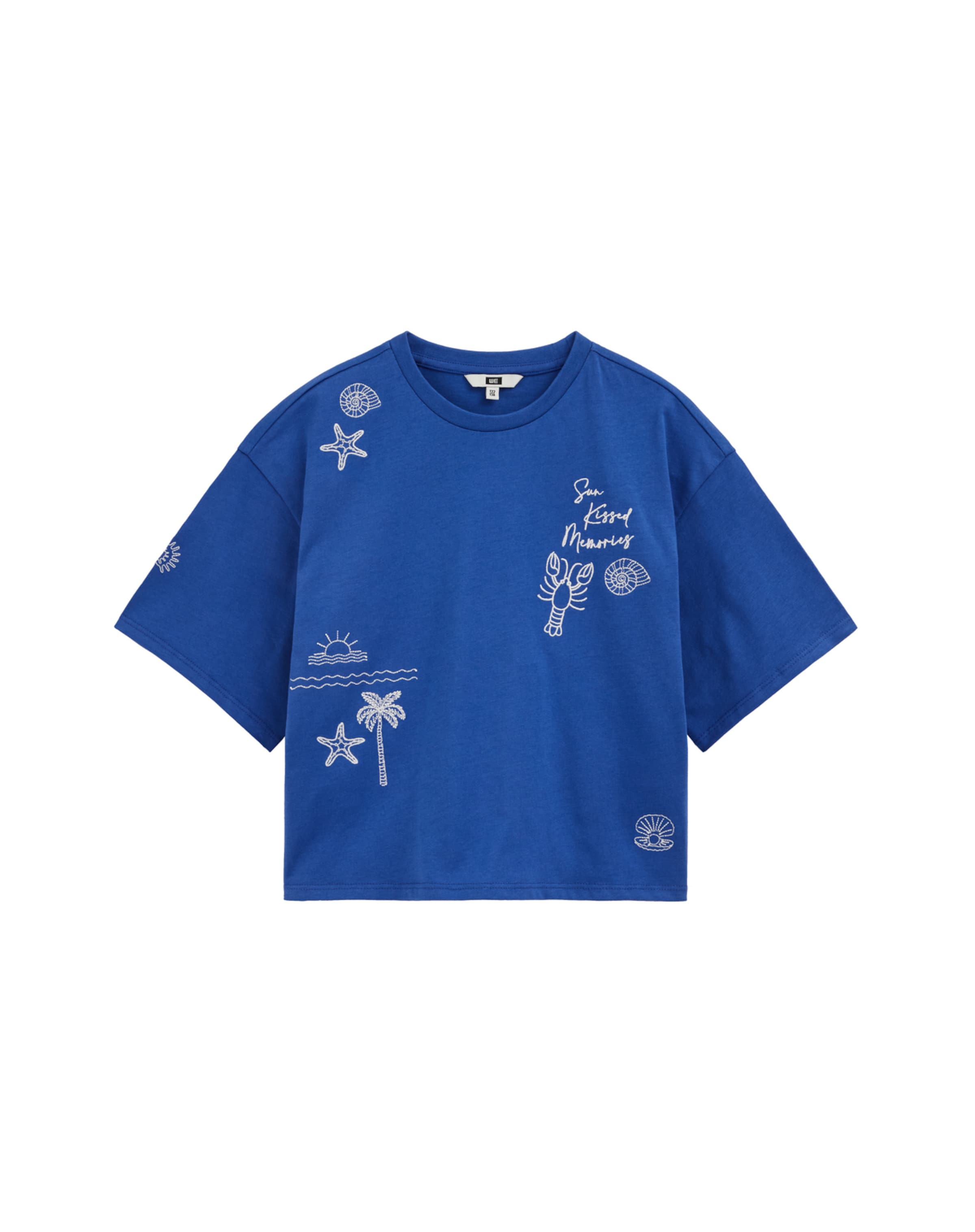 WE Fashion Футболка в Синий: спереди