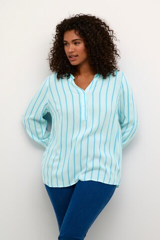 Camicia da donna 'Sida' di KAFFE CURVE in blu: frontale