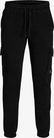 Effilé Pantalon cargo 'Gordon' JACK & JONES en noir : devant