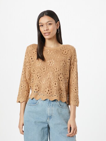 JDY Sweater 'NATASHA' in Brown: front