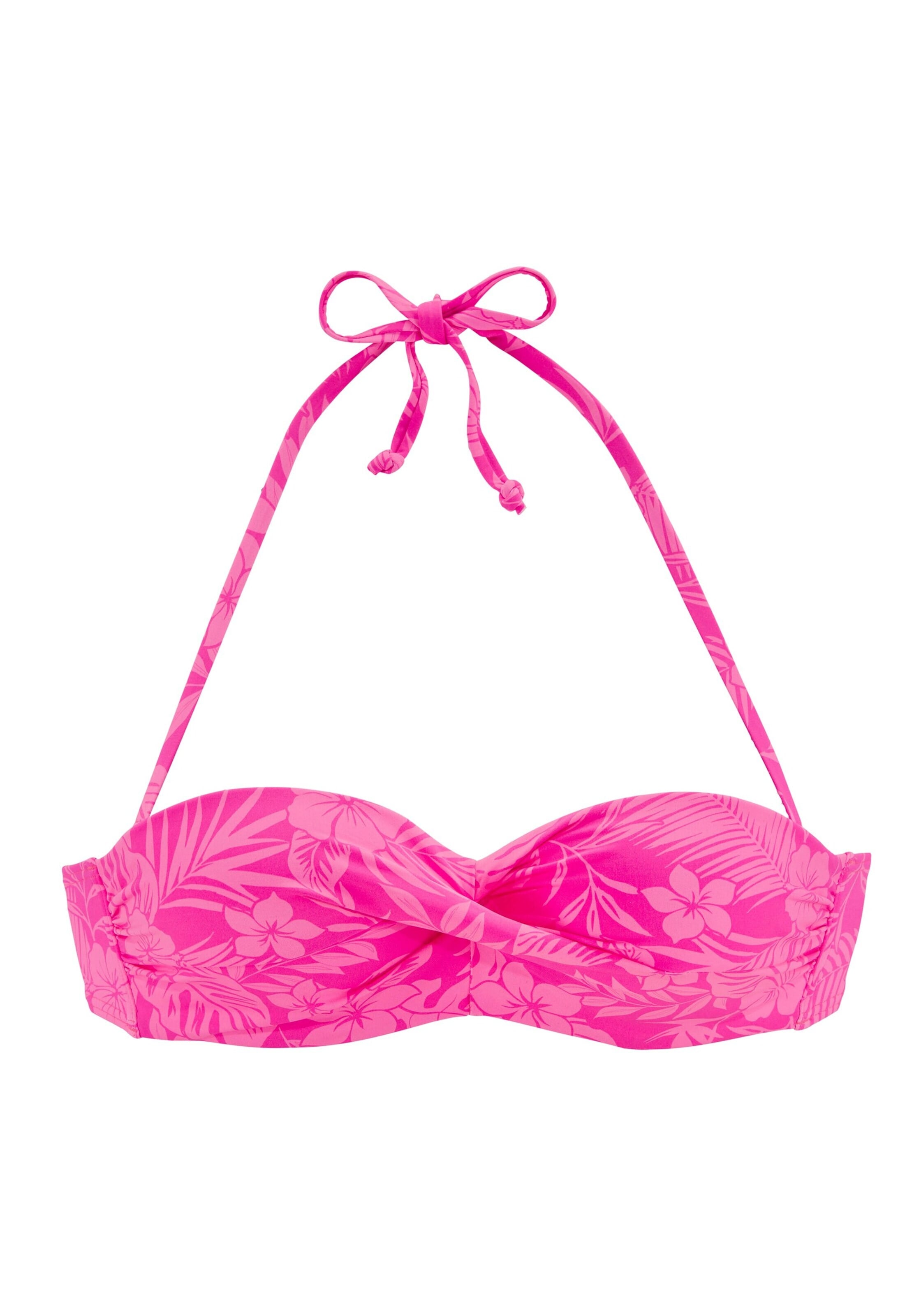 VENICE BEACH Бандо Верх бикини в Ярко-розовый: спереди
