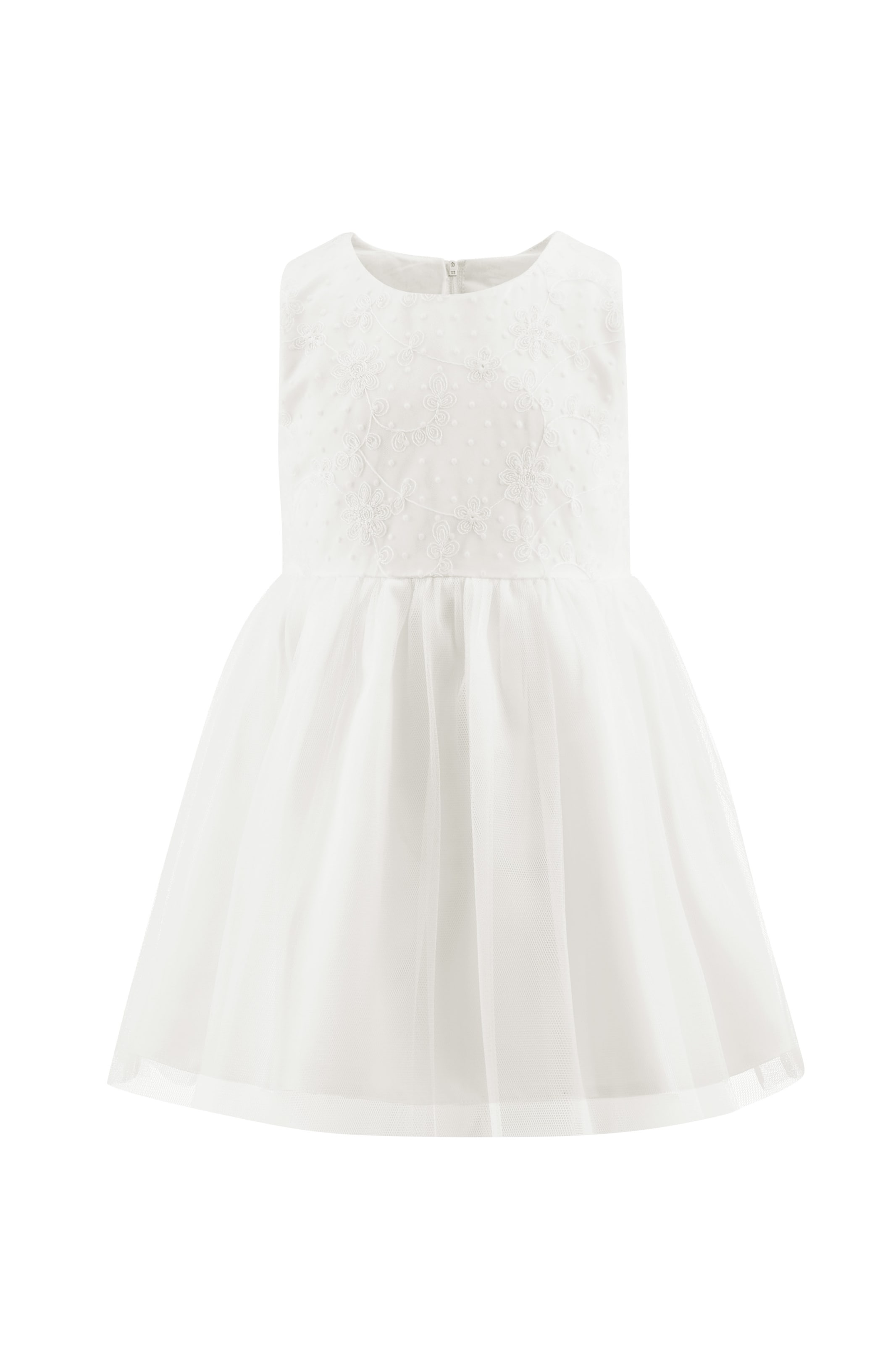 happy girls Klänning i vit: framsida