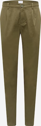 Only & Sons Pleat-Front Pants 'Cam' in Green: front