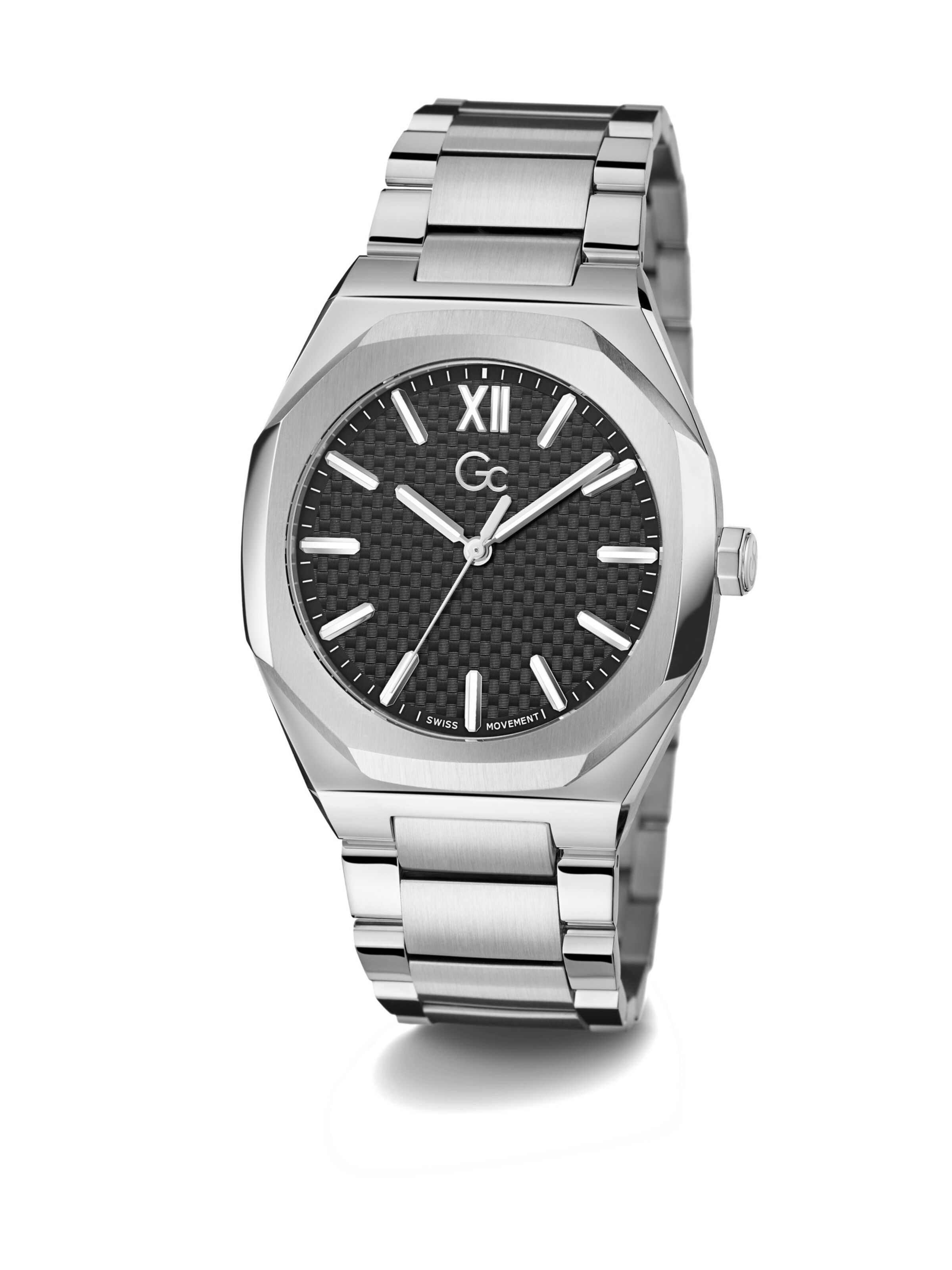 Gc Analoguhr ' Gc Coussin Sleek ' in Silber: Vorderseite