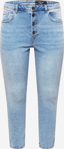 Noisy May Curve Slimfit Jeans in Blauw: voorkant