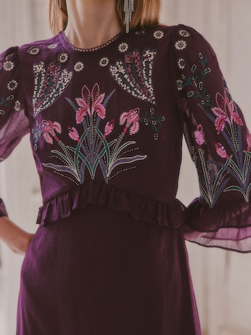 Robe love & roses en violet