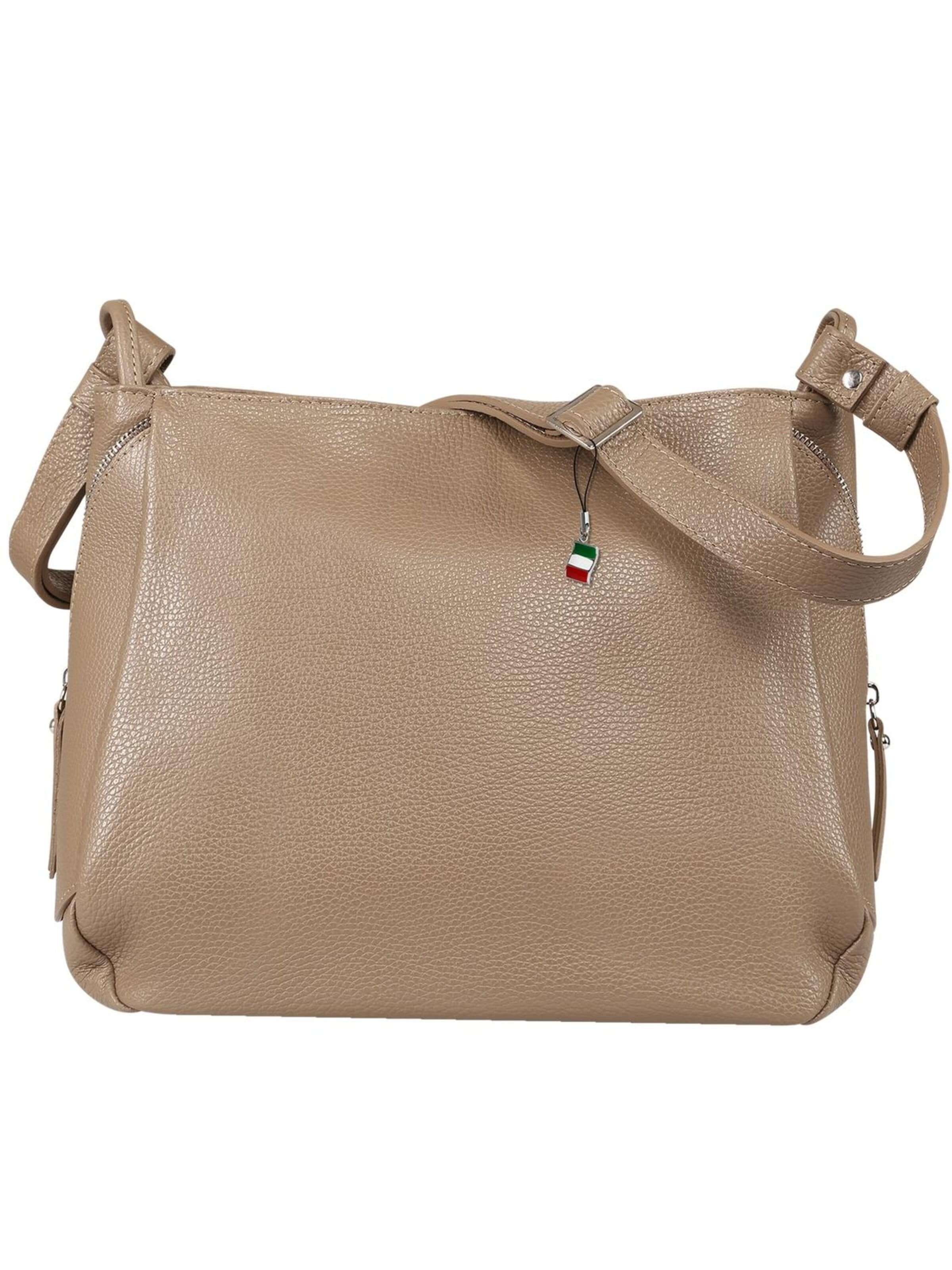 Borsa a tracolla di Florence in beige: frontale