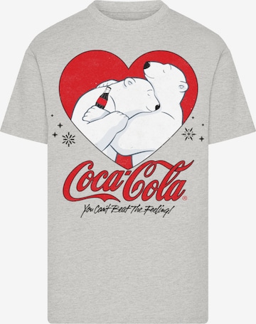 T-Shirt 'Coca Cola Hugging Bears' F4NT4STIC en gris : devant