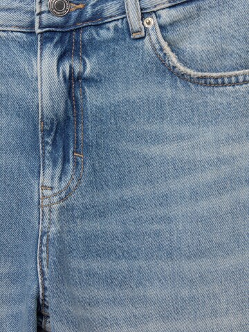 Wide leg Jeans de la Pull&Bear pe albastru