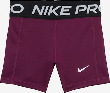 NIKE Skinny Sportbroek 'Leak Protection' in Rood: voorkant