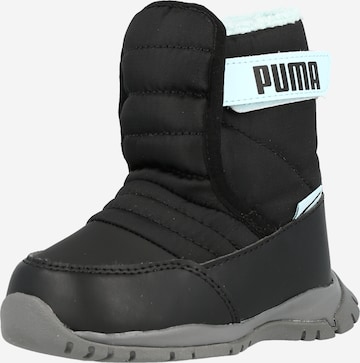 PUMA Μπότες για χιόνι σε μαύρο: μπροστά