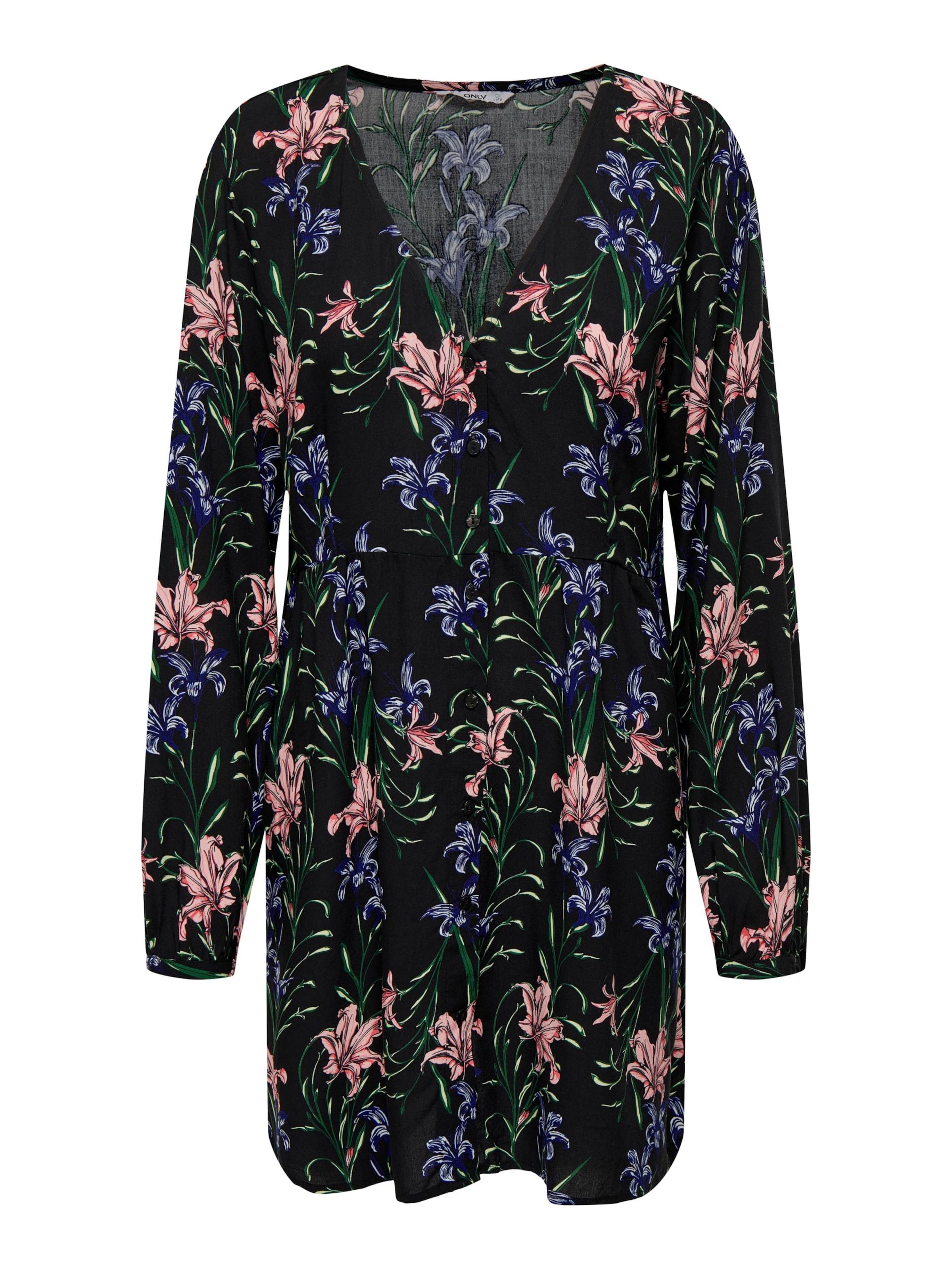 ONLY Skjortklänning 'Nova Life' i svart: framsida