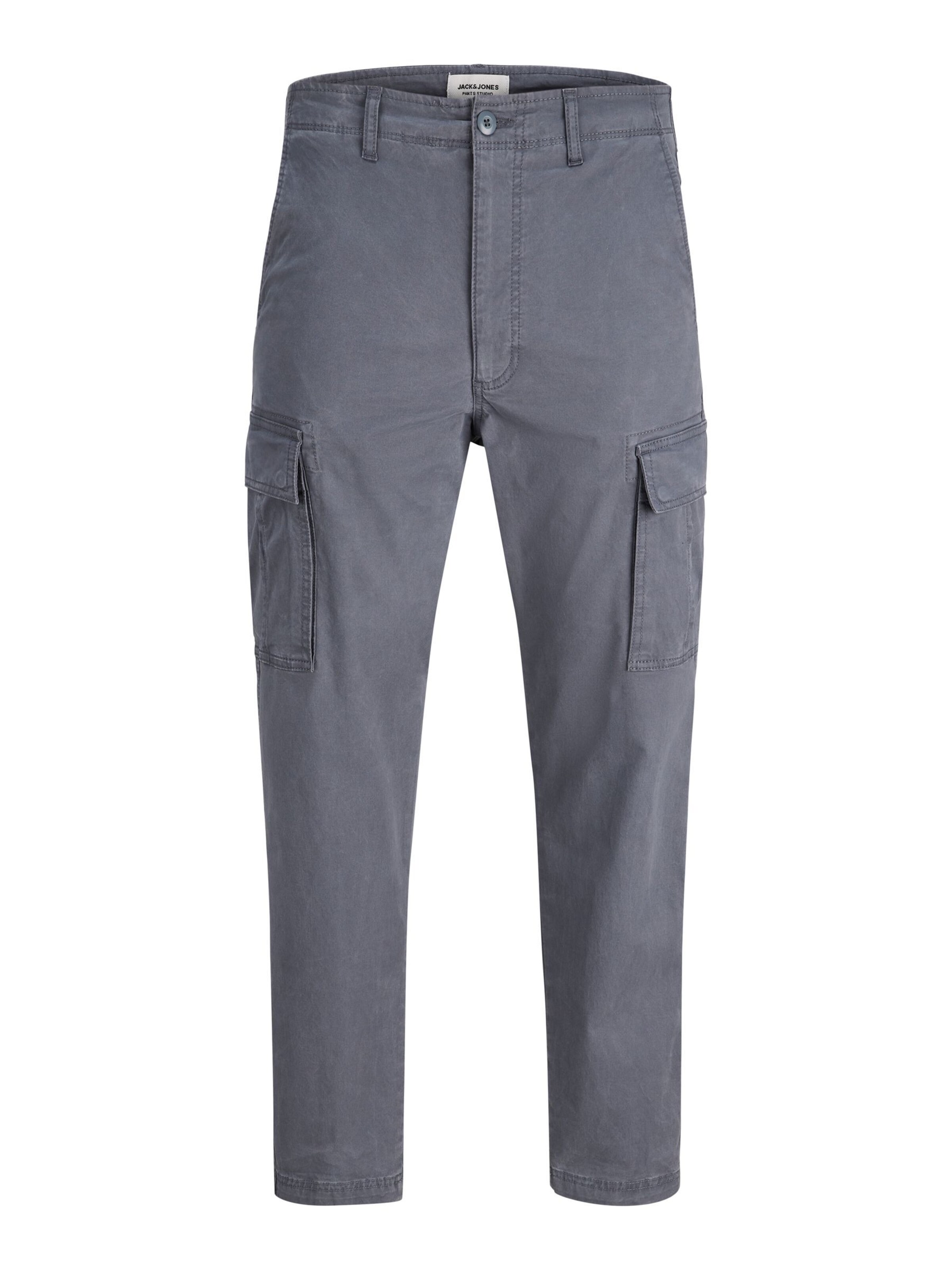 JACK & JONES Cargobroek 'JPSTKane Frank' in Grijs: voorkant