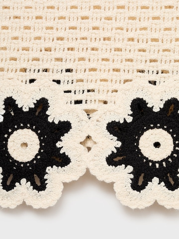 MANGO Top 'FLEUR' in Beige