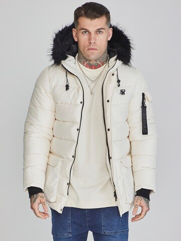 Veste d’hiver SikSilk en beige : devant