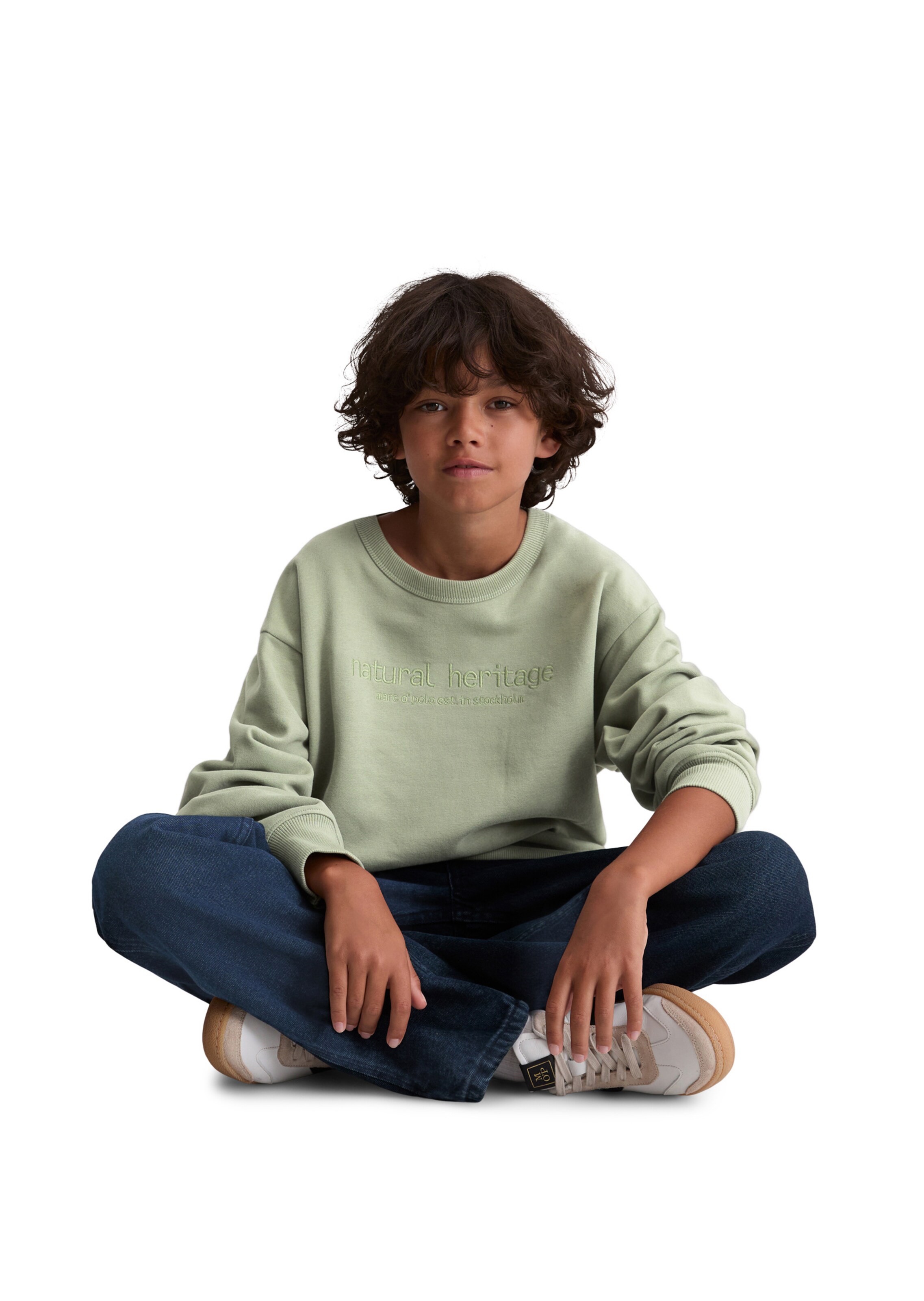 Marc O'Polo Sweatshirt in Grün