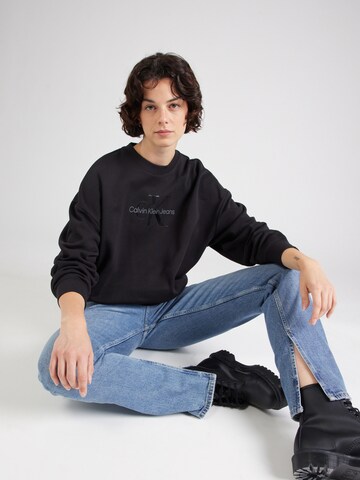 Calvin Klein Jeans Sweatshirt in Zwart