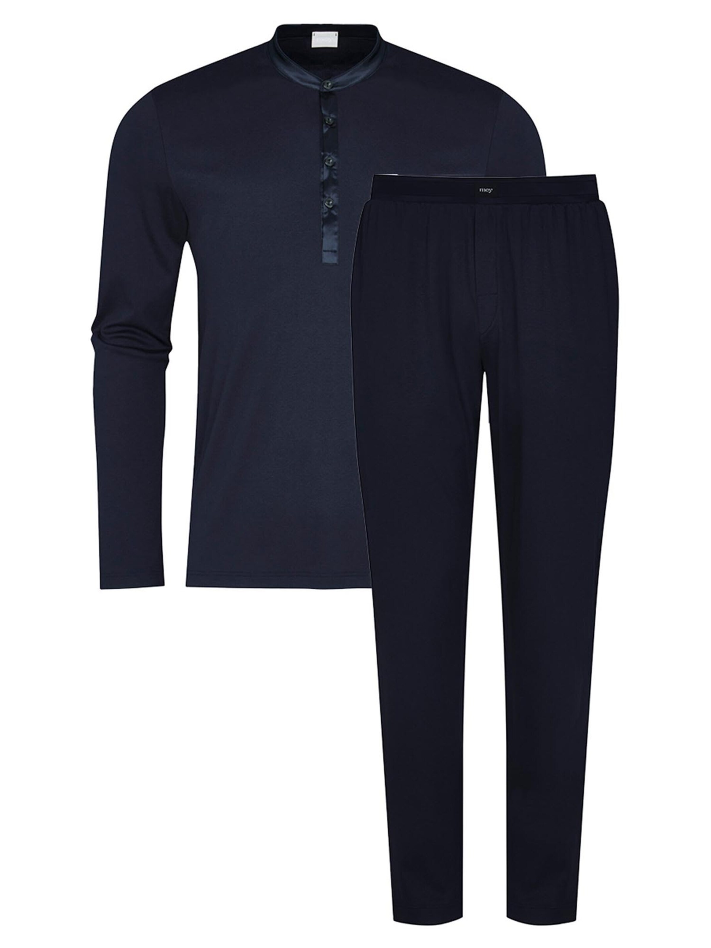 Mey Pyjama lang 'Aarhus'‌‌‌‌‌ in Blau: Vorderseite