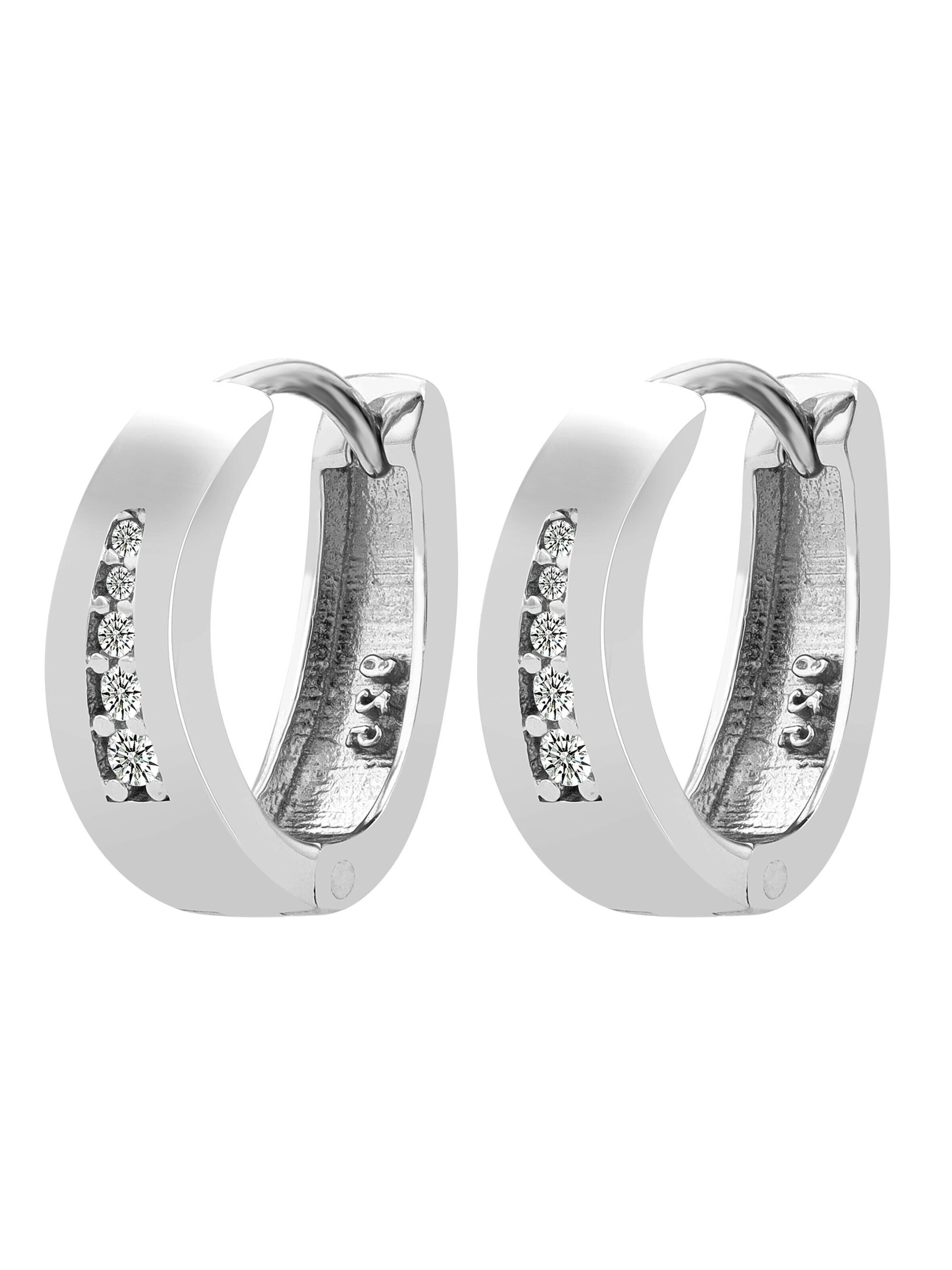 Akzent Earrings '"Mauve" aus 925 Sterlingsilber, rhodiniert, langlebig' in Silver