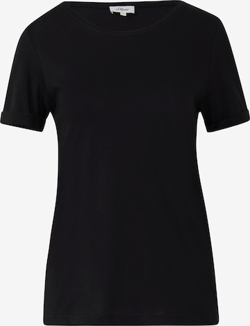 s.Oliver T-Shirt in Schwarz: Vorderseite