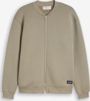 TOM TAILOR DENIM Sweatjacke in Grün: Vorderseite