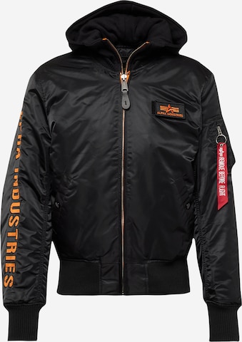 Geacă de primăvară-toamnă 'MA-1' de la ALPHA INDUSTRIES pe negru: față