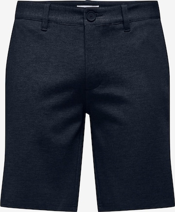 Pantalon chino 'Mark' Only & Sons en bleu : devant