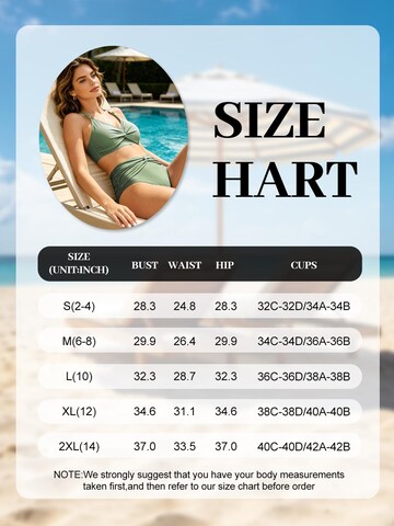 MEETWEE Klassiek Bikini in Groen