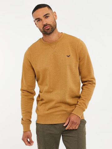 Threadbare Sweatshirt 'Satsuma' in Braun: Vorderseite