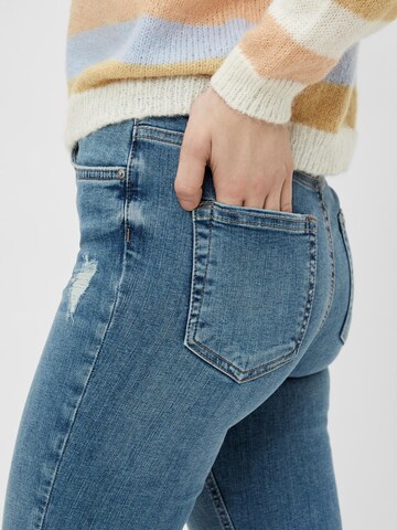 PIECES Skinny Jeans 'Delly' in Blauw