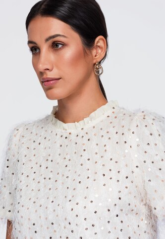Ombre Blouse in Beige