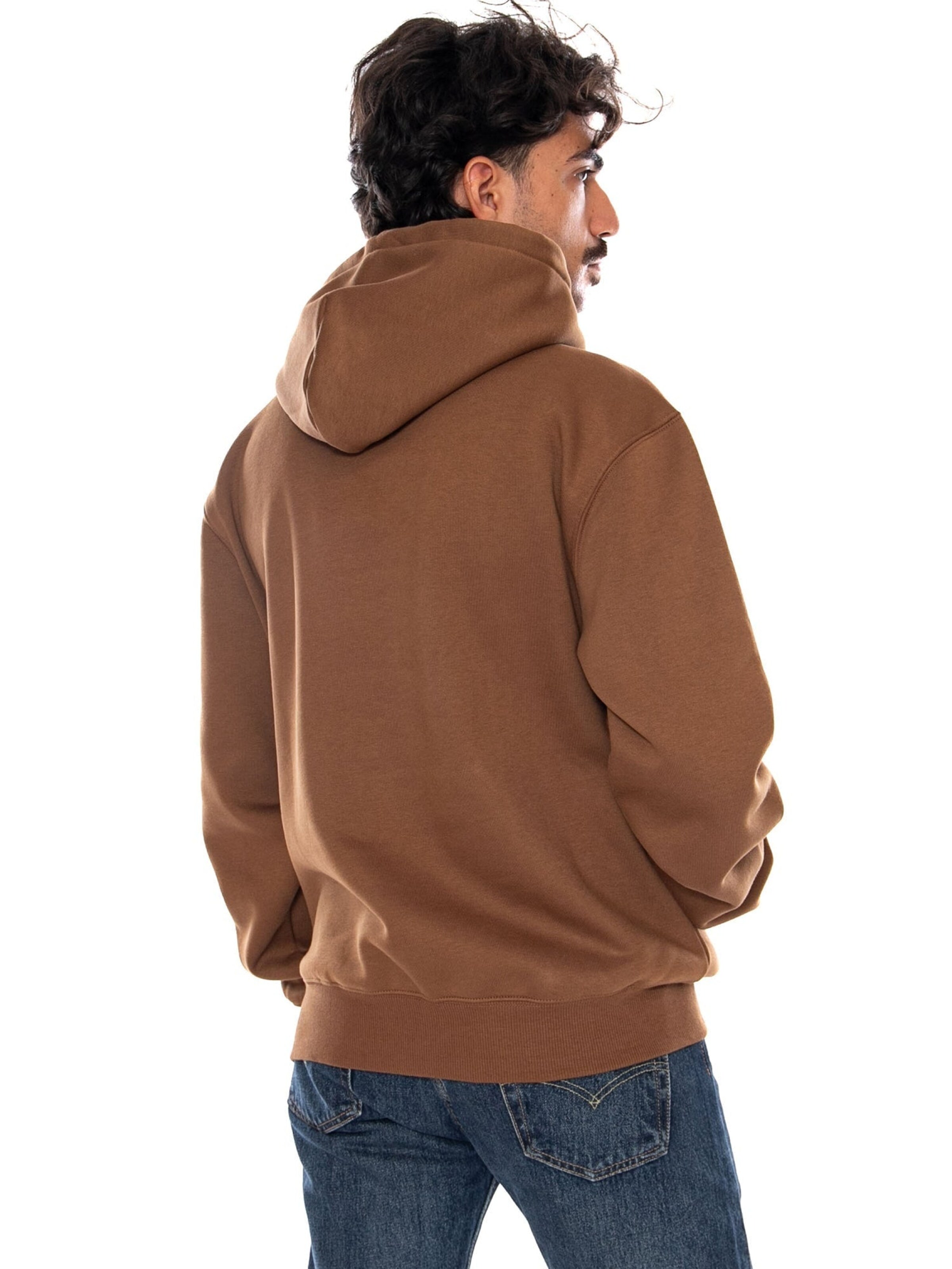 Felpa 'HOODED CARHARTT SWEAT BROWN / BLACK' di Carhartt WIP in marrone