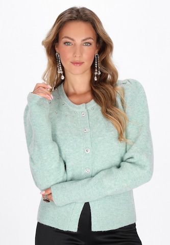 faina Knit cardigan in Green: front