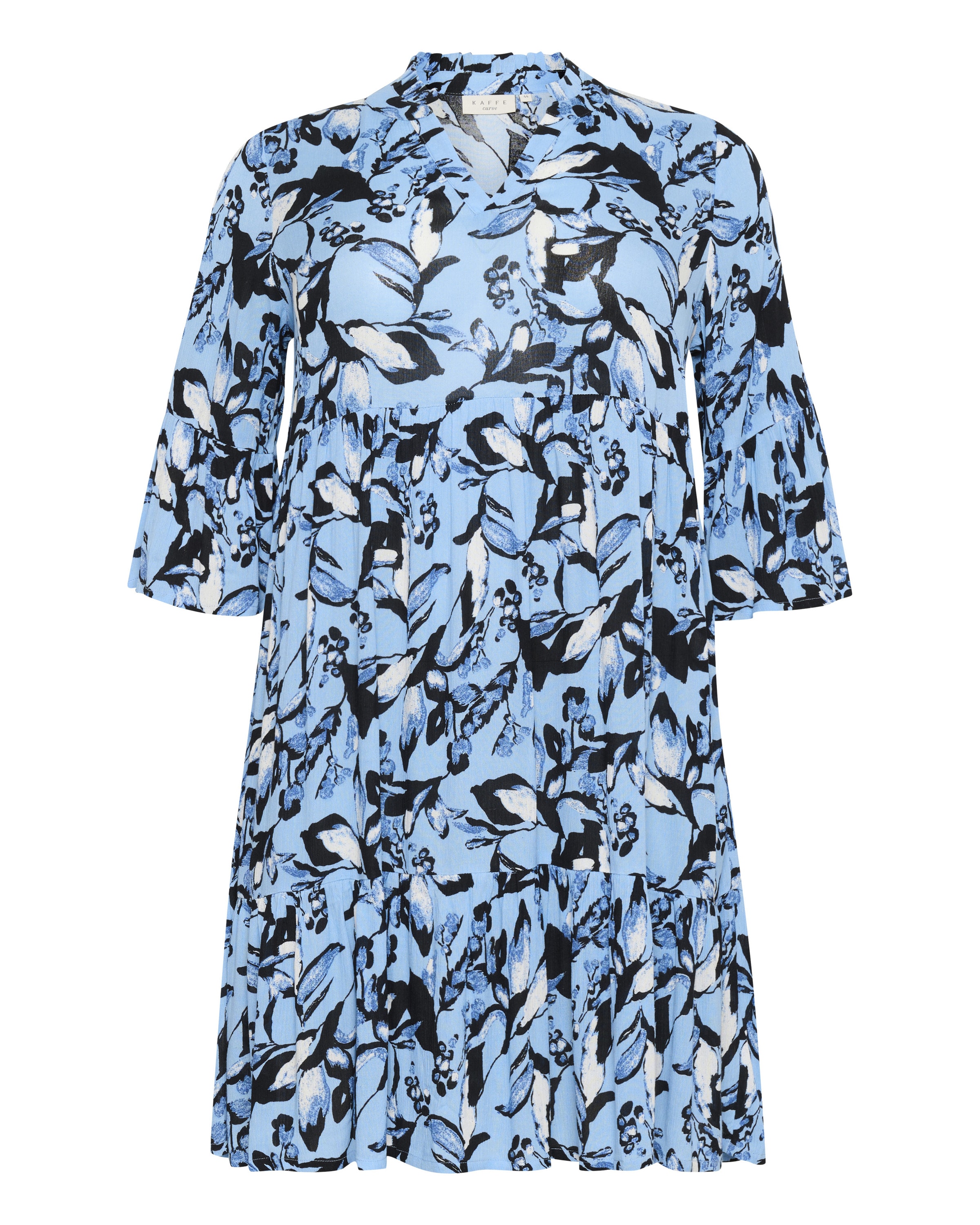 KAFFE CURVE Kleid 'Isma Ami' in Blau: Vorderseite