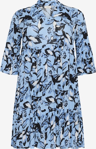 Robe 'Isma Ami' KAFFE CURVE en bleu : devant