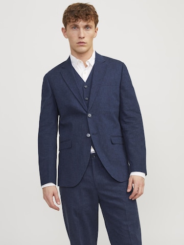 Coupe slim Veste de costume 'Riviera' JACK & JONES en bleu : devant