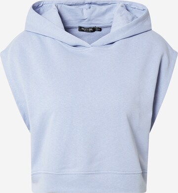 Sweat-shirt Nasty Gal en bleu : devant