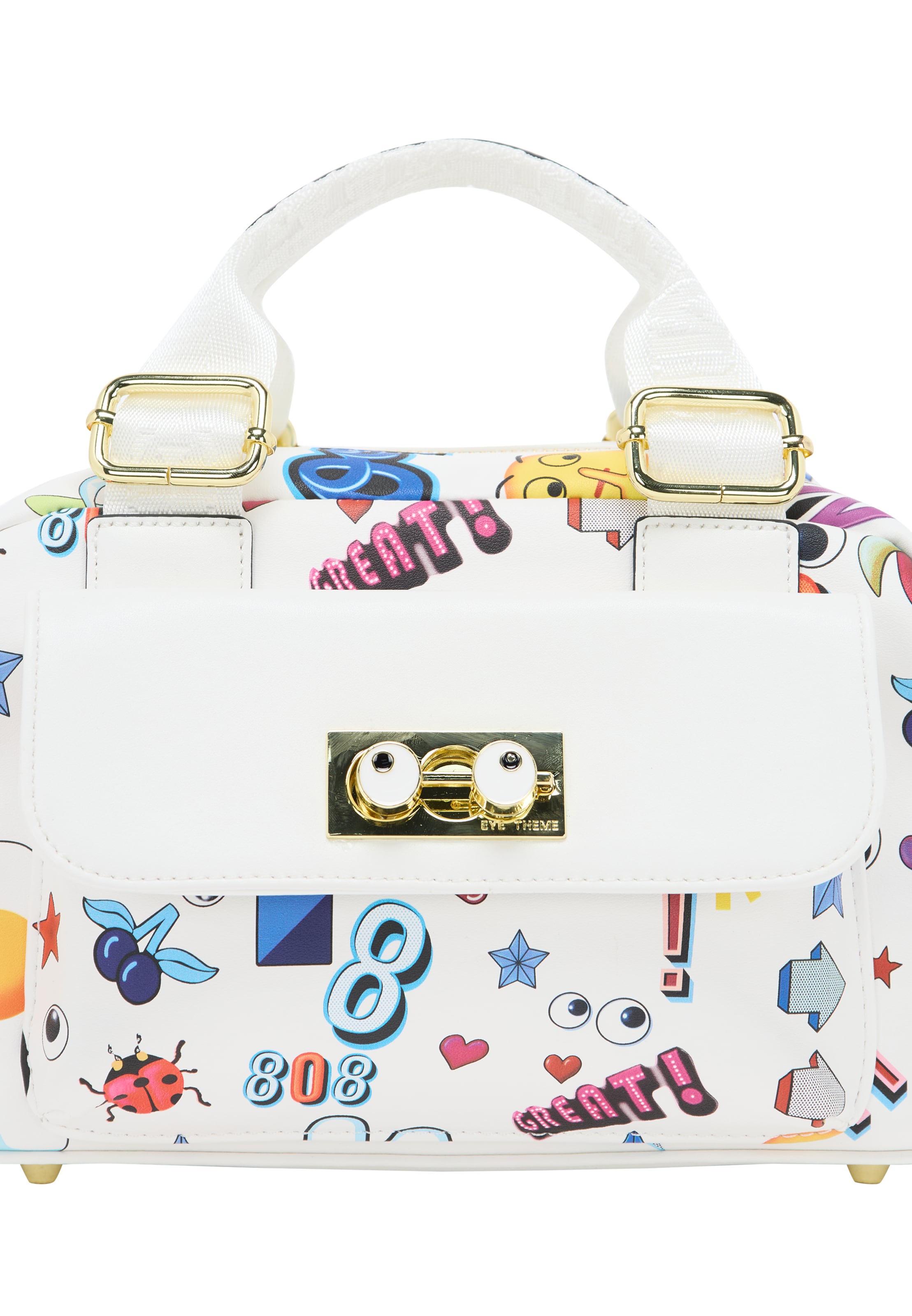 MYMO Kézitáska 'Pop Eyetheme' - fehér