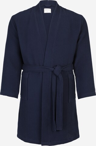 SCHIESSER Short Bathrobe in Blue: front