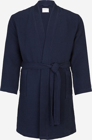 uncover by SCHIESSER Short Bathrobe in Blue: front