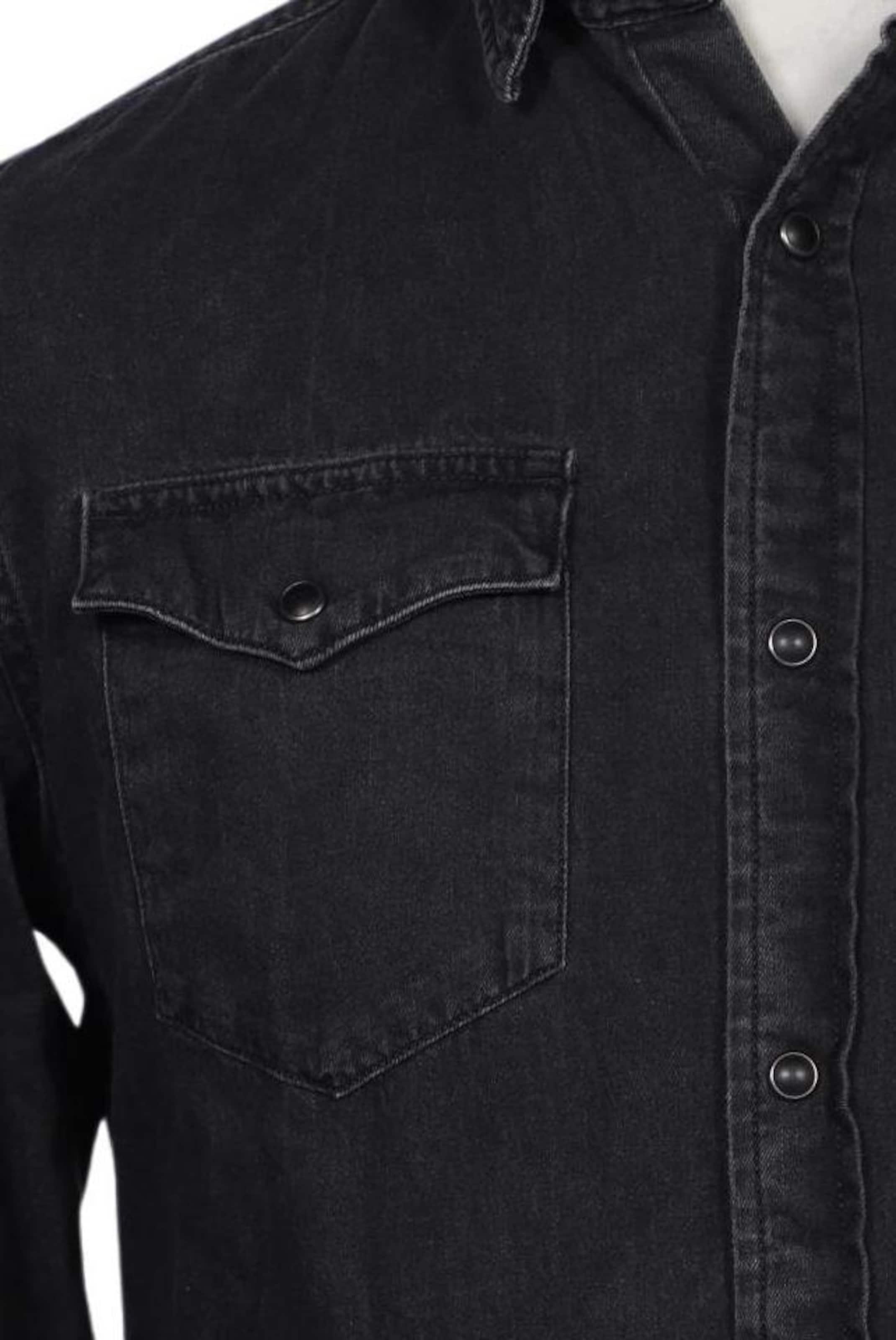 JACK & JONES Hemd L in Schwarz