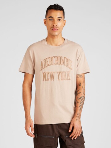 T-Shirt Abercrombie & Fitch en marron : devant